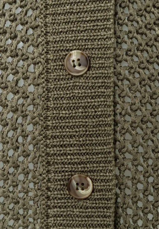 New Ajour Cardigan, soft reed green, Sommer-Kollektion Pullover - Strick