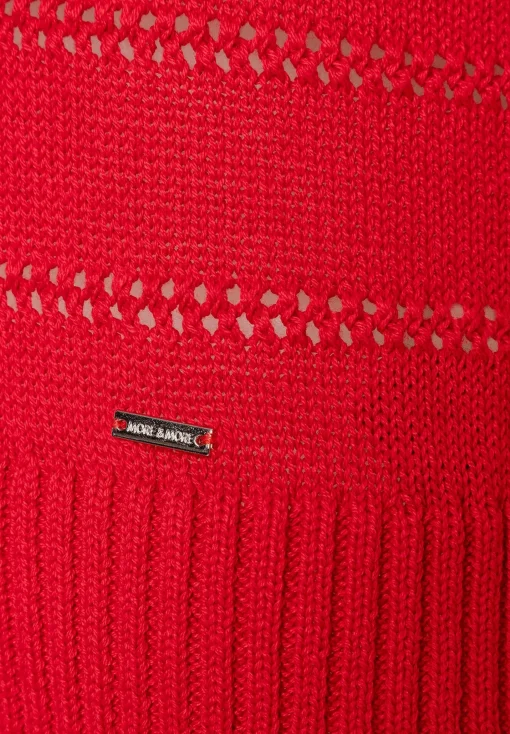 Fashion Ajour Pullover, soft red, Frühjahrs-Kollektion Pullover - Strick