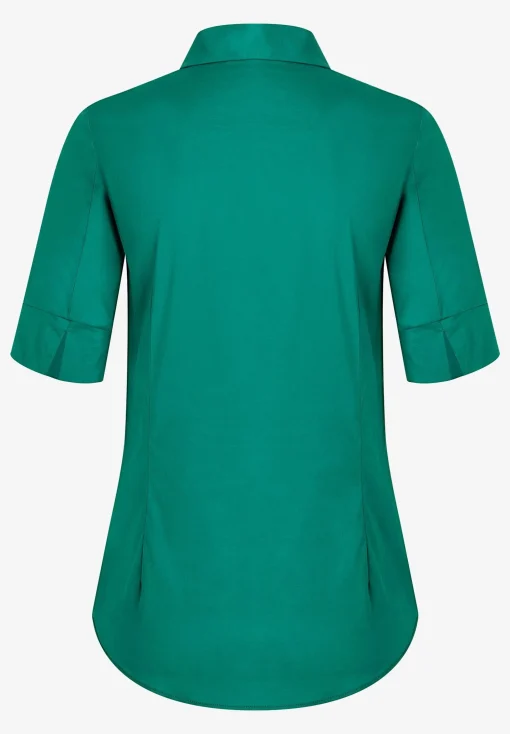 Outlet Baumwoll/Stretch Bluse, summergarden green, Sommer-Kollektion Blusen