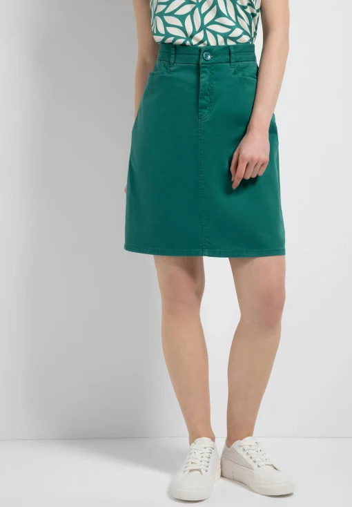 Discount Baumwoll/Stretch Rock, summergarden green, Sommer-Kollektion Röcke