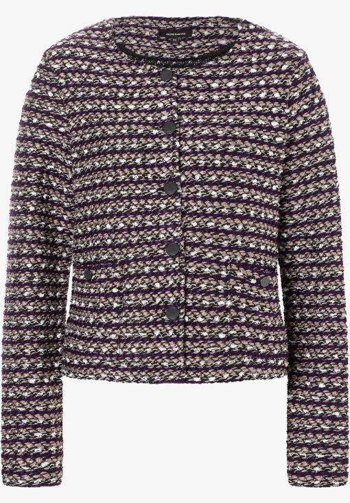 Outlet Bouclé Jerseyjacke, Herbst-Kollektion Blazer