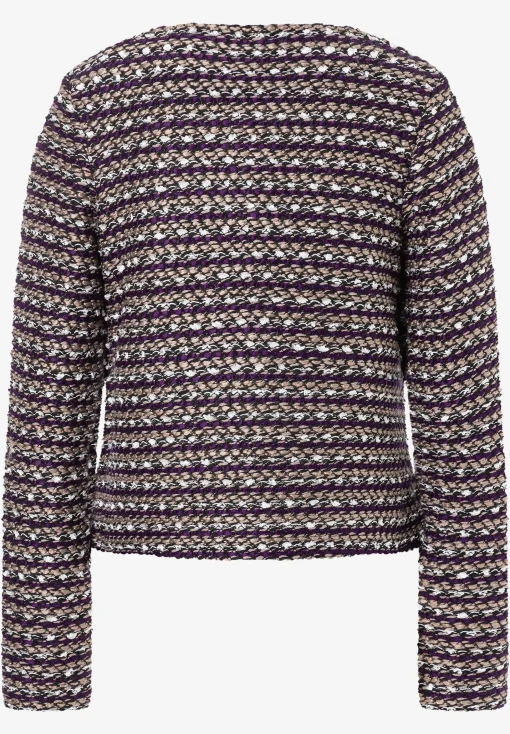 Outlet Bouclé Jerseyjacke, Herbst-Kollektion Blazer
