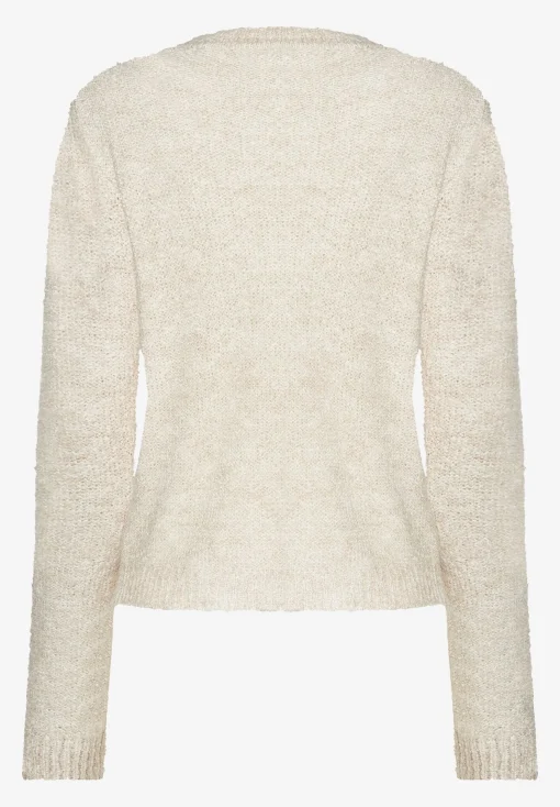 Sale Bouclé-Pullover, powder creme, Herbst-Kollektion Pullover - Strick