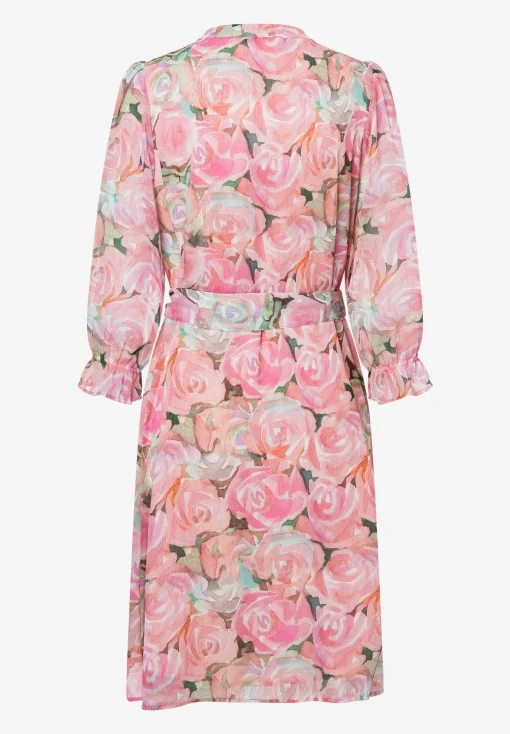 Clearance Chiffonkleid, Rosenprint, Sommer-Kollektion Kleider - Jumpsuits