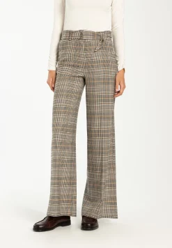 Fashion Glencheck-Hose mit Gürtel, Herbst-Kollektion Hosen - Jeans