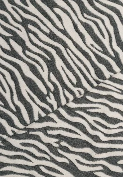 Outlet Jacquard-Schal mit Zebramuster, schwarz/ecru, Winter-Kollektion Accessoires