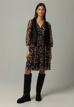 Best Meshkleid, Leoprint, Winter-Kollektion Kleider - Jumpsuits