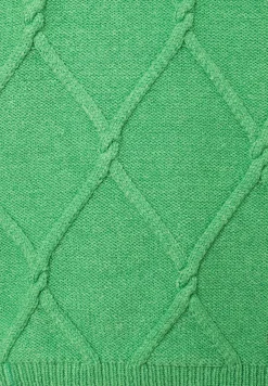 Online Pullover mit Rautenstruktur, soft warm green, Frühjahrs-Kollektion Pullover - Strick