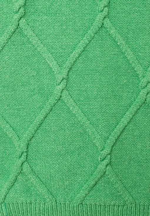 Online Pullover mit Rautenstruktur, soft warm green, Frühjahrs-Kollektion Pullover - Strick