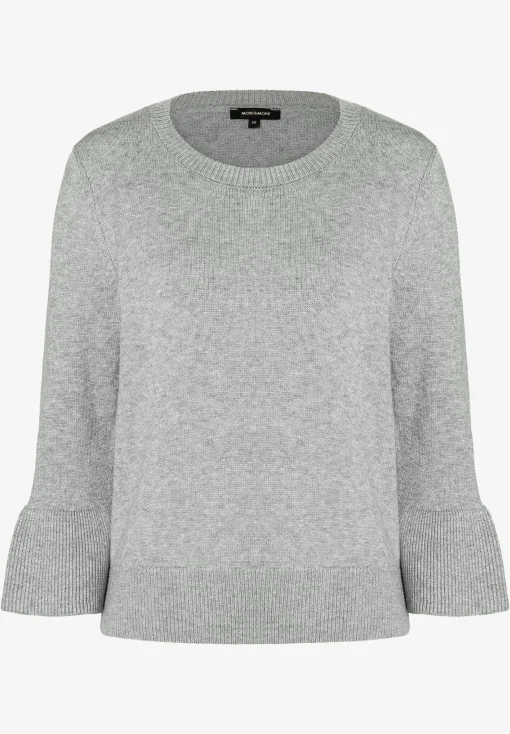 Discount Pullover mit Volantärmel, grau melange, Herbst-Kollektion Pullover - Strick