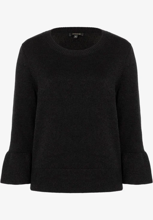 Discount Pullover mit Volantärmel, schwarz, Herbst-Kollektion Pullover - Strick
