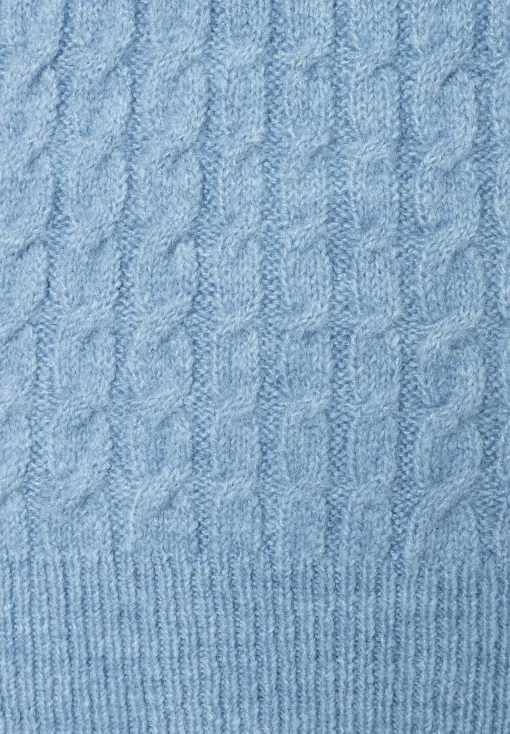 Sale Pullover mit Zopfmuster, melange, Winter-Kollektion Pullover - Strick