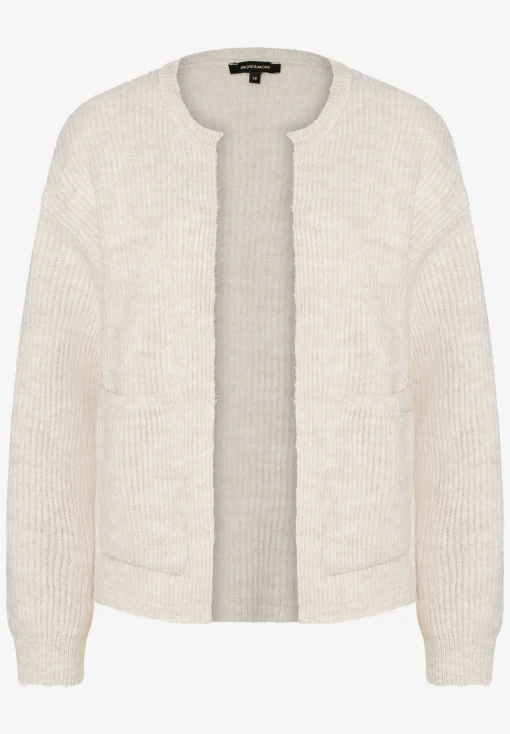 Hot Rippen-Strickjacke, almond melange, Herbst-Kollektion Pullover - Strick