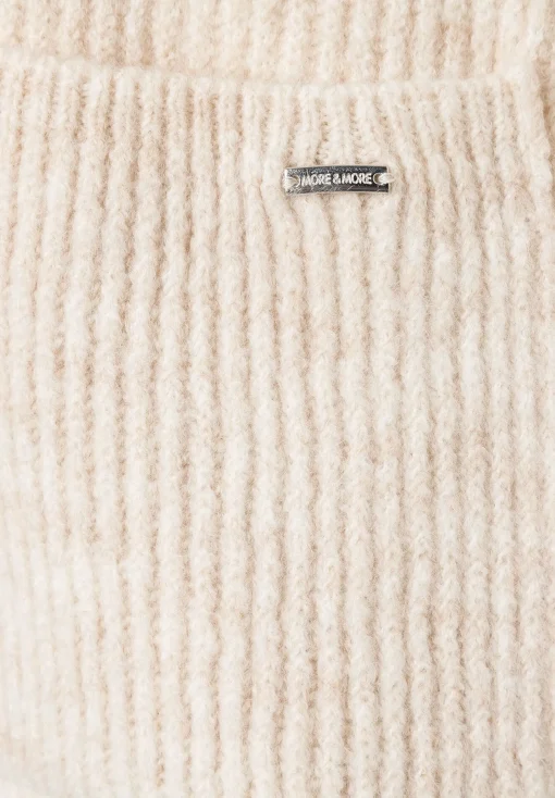Hot Rippen-Strickjacke, almond melange, Herbst-Kollektion Pullover - Strick
