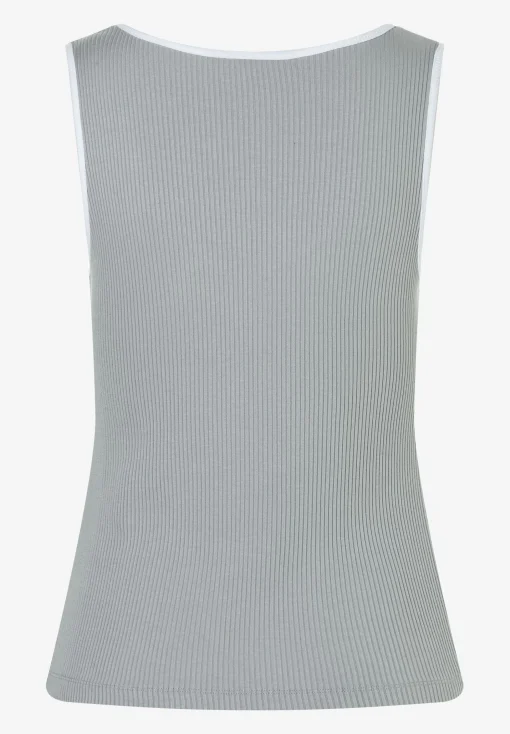 Outlet Rippentop mit weißem Rand, Frühjahrs-Kollektion T-shirts - Tops