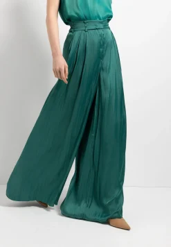 Fashion Satinhose, summergarden green, Sommer-Kollektion Hosen - Jeans