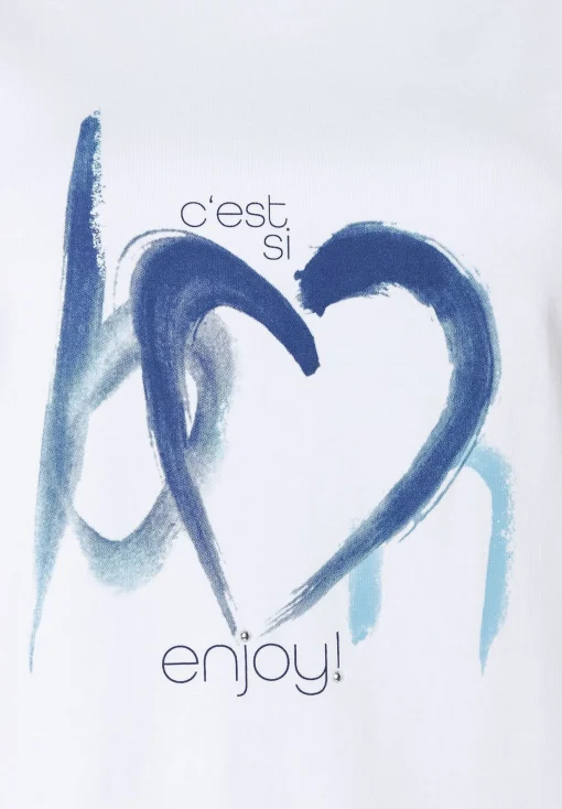 Sale Shirt mit Schriftzug, weiß, Frühjahrs-Kollektion T-shirts - Tops