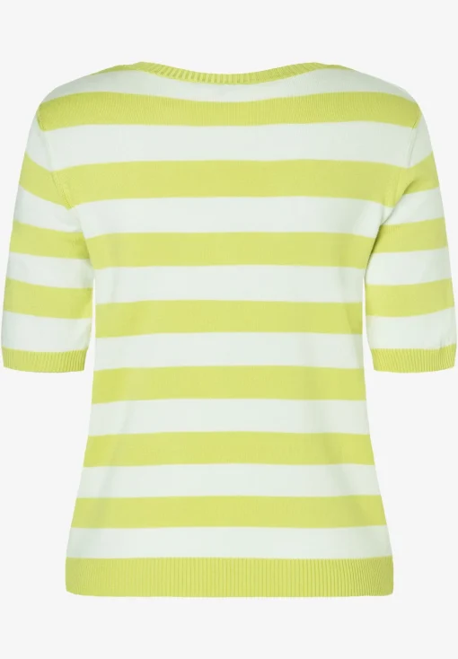 Fashion Streifen-Pullover, lime/ecru, Frühjahrs-Kollektion Pullover - Strick