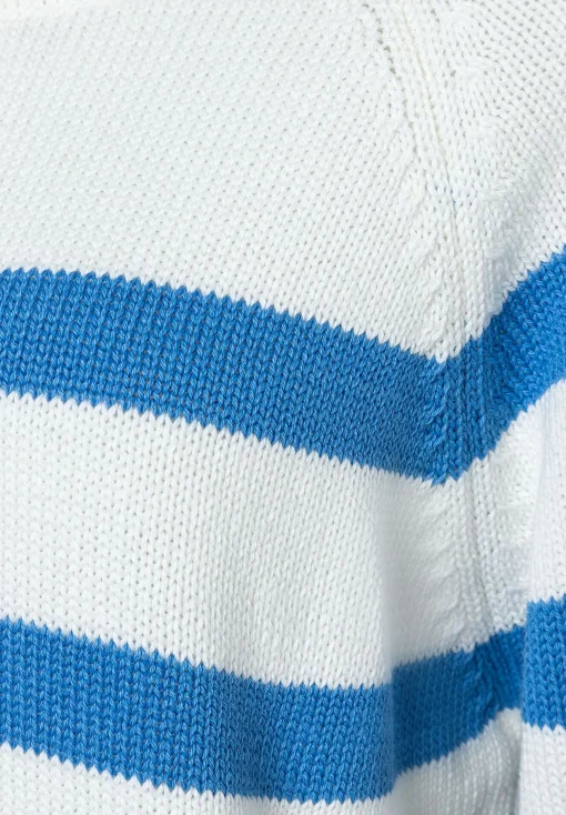 Sale Streifenpullover, weiß/blau, Frühjahrs-Kollektion Pullover - Strick