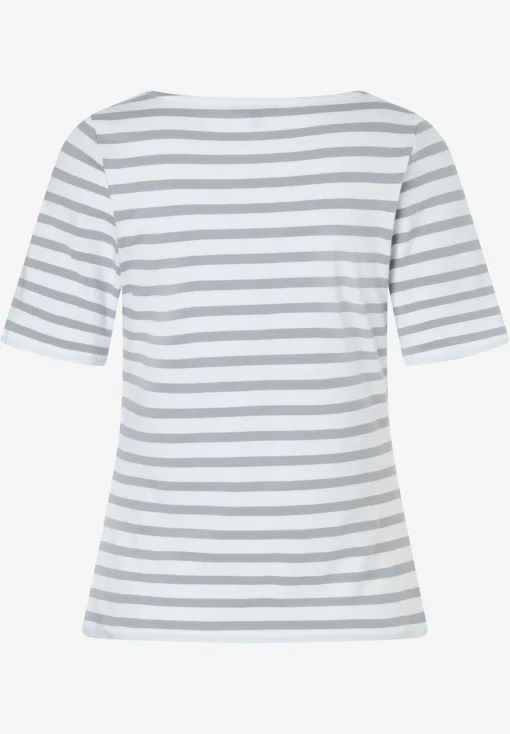Outlet Streifenshirt, grau/weiß, Frühjahrs-Kollektion T-shirts - Tops
