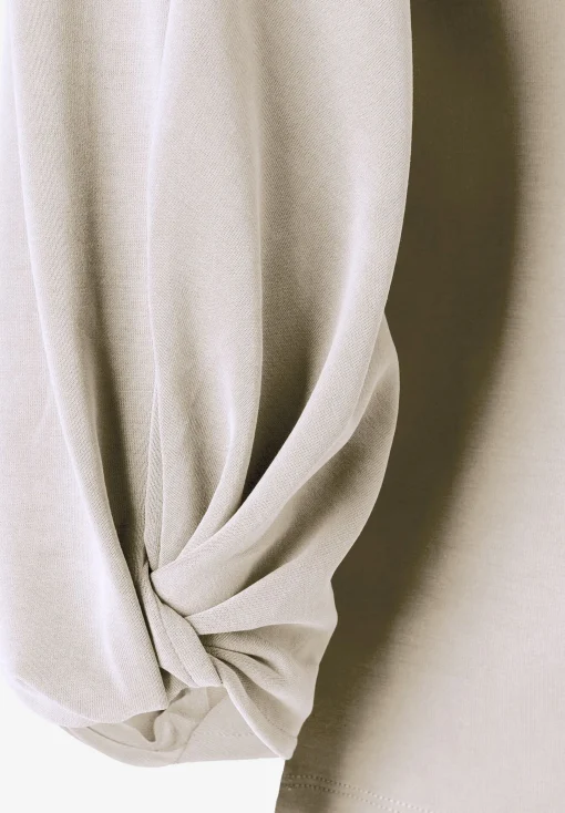 New Sweatshirt mit Knoten-Detail, powder creme, Winter-Kollektion Pullover - Strick|Sweatshirts