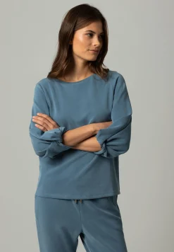 Best Sweatshirt mit Knoten-Detail, greyblue, Winter-Kollektion Pullover - Strick|Sweatshirts