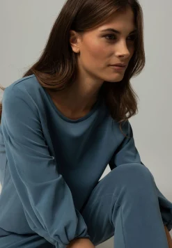 Best Sweatshirt mit Knoten-Detail, greyblue, Winter-Kollektion Pullover - Strick|Sweatshirts