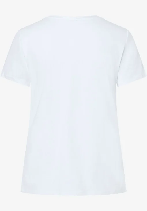 Clearance T-Shirt mit Perlenaufschrift, weiß, Frühjahrs-Kollektion T-shirts - Tops