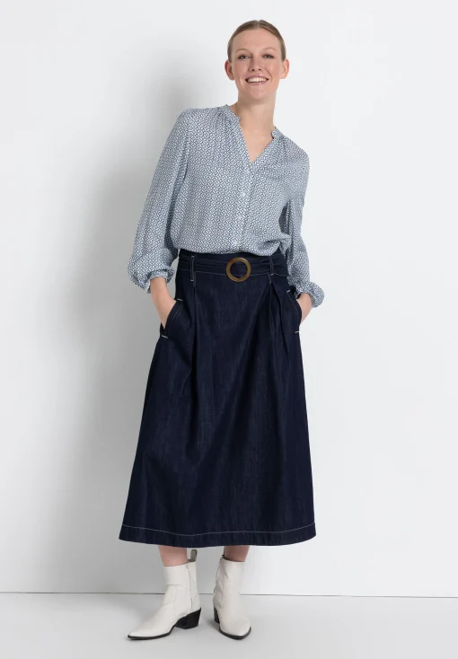 Hot Viskosebluse,  grafischer Print, Frühjahrs-Kollektion Blusen