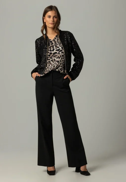 Discount Viskosebluse, Leoprint, Winter-Kollektion Blusen
