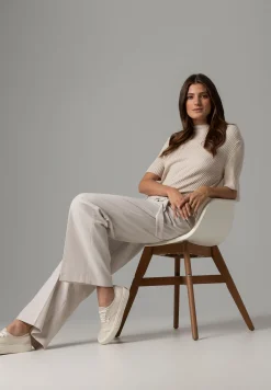 Outlet weite Hose, powder creme, Frühjahrs-Kollektion Hosen - Jeans